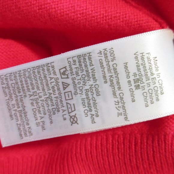 NWT J.Crew BA400 Cashmere Classic-fit Crewneck Sweater in Bright Strawberry S - Picture 6 of 6